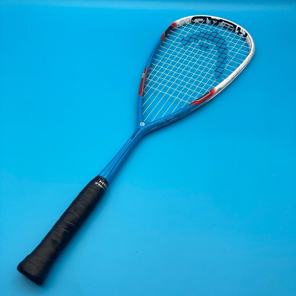 HEAD Graphene Cyano 115 LTD Squash Racquet with Cover - Blue/Red